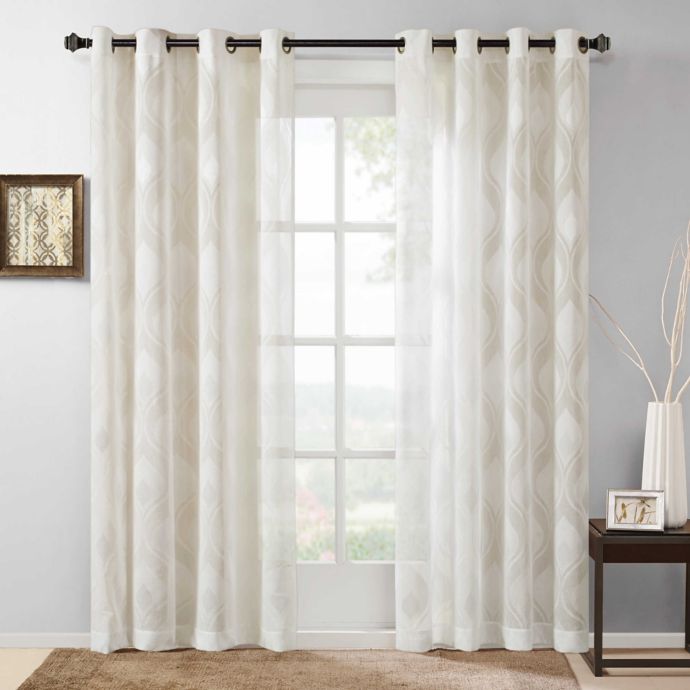 Madison Park Adele Grommet Top Window Curtain Panel | Bed Bath & Beyond