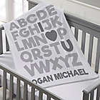 Alternate image 0 for Alphabet Message Personalized 30-Inch x 40-Inch Fleece Baby Blanket