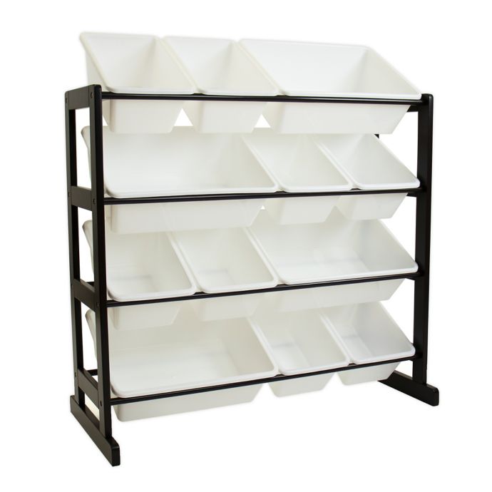 Humble Crew 12 Bin Toy Storage Ladder In Espresso Buybuy Baby