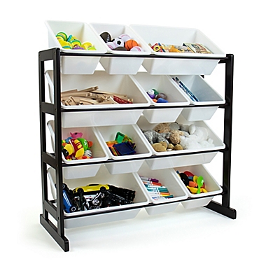 Humble Crew 12-Bin Toy Storage Ladder in Espresso. View a larger version of this product image.