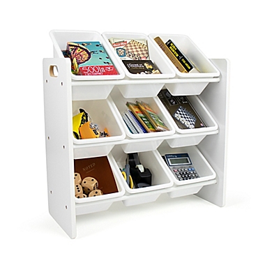 Humble Crew Cambridge Toy Storage Organizer with 9 Bins in White. View a larger version of this product image.
