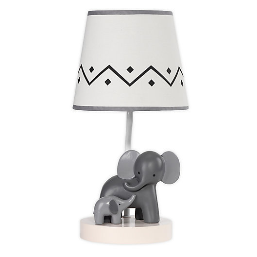 Alternate image 1 for Lambs & Ivy® Urban Jungle Me & Mama Table Lamp in Grey/White