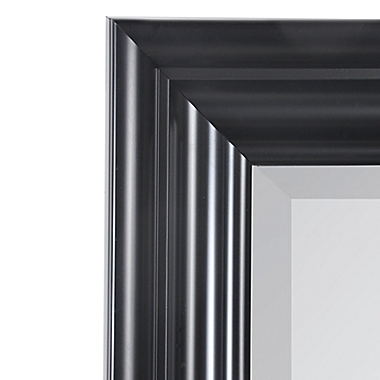 Alpine Art & Mirror Carriage House Black & Silver 31-inch x 37-inch Rectangular Beveled Wall Mirror. View a larger version of this product image.