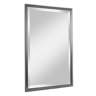 Alpine Art & Mirror Beacon Hill Pewter 19-inch x 29.5-inch Rectangular Beveled Wall Mirror. View a larger version of this product image.