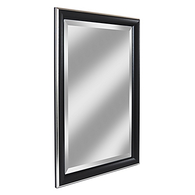 Alpine Art & Mirror Blackened Cypress and Silver 25.5-inch x 40.5-inch Rectangular Wall Mirror. View a larger version of this product image.