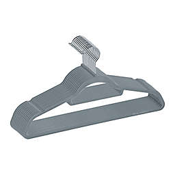 Real Simple® Velvet Suit Hangers in Grey (Set of 12)