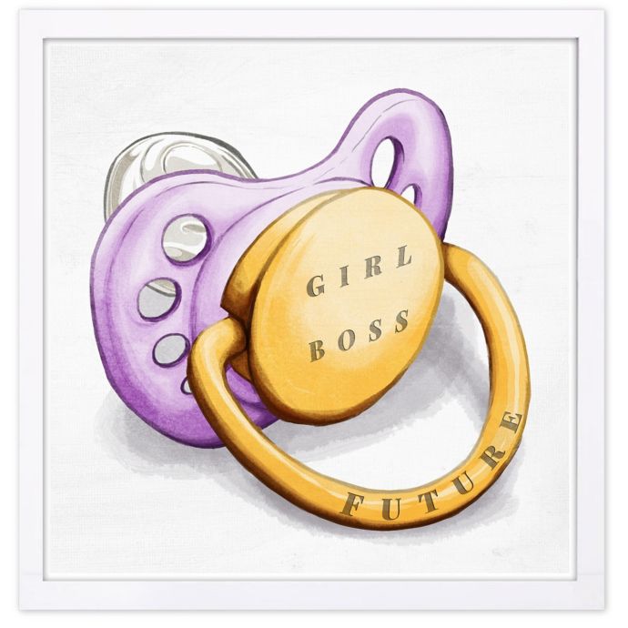 Future Girl Boss Ii 13 Inch Square Framed Wall Art In Pink Buybuy Baby