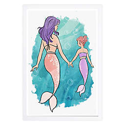 Mermaid Family 13-Inch x 19-Inch Framed Wall Art