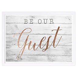 "Be Our Guest" 19-Inch x 13-Inch Framed Wall Art