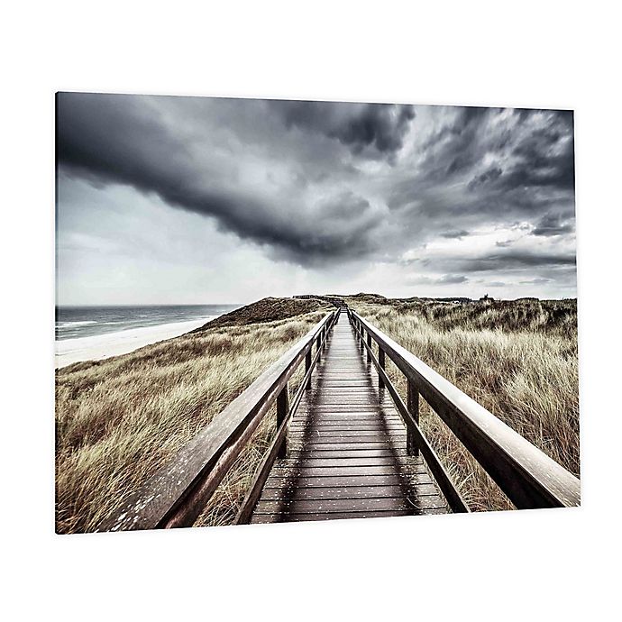 Beach Boardwalk Photographic Tempered Glass Wall Art Bed Bath Beyond - Tempered Glass Wall Art Black And White