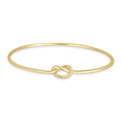 bangle 18k knot plated sterling bracelet silver gold