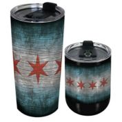 Indigo Falls City of Chicago Flag Drinkware Collection