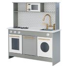 Alternate image 1 for Teamson&trade; Kids Little Chef Berlin Modern Play Kitchen in Grey/White