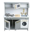 Alternate image 2 for Teamson&trade; Kids Little Chef Berlin Modern Play Kitchen in Grey/White