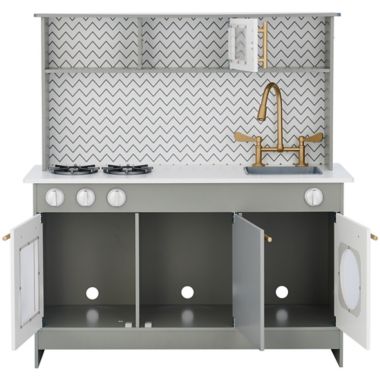 Teamson&trade; Kids Little Chef Berlin Modern Play Kitchen in Grey/White. View a larger version of this product image.