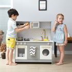 Alternate image 7 for Teamson&trade; Kids Little Chef Berlin Modern Play Kitchen in Grey/White