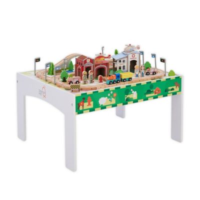 kidkraft metropolis train set & table with 100 accessories included