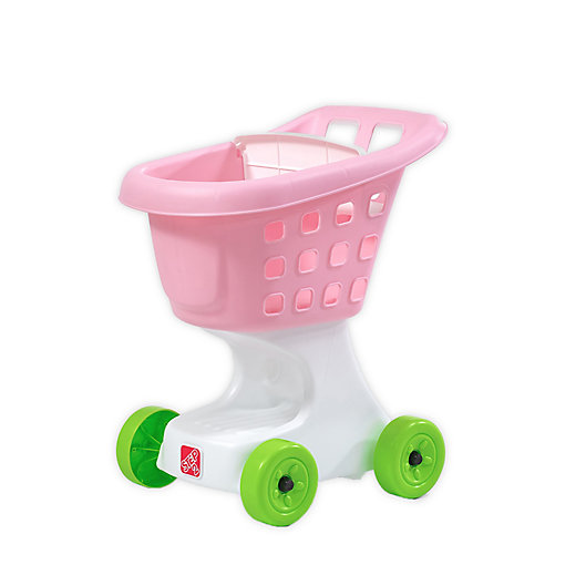 Plastic Supermarket Cart with Food Baby Supplies for Kids Toddler Doll Accs 