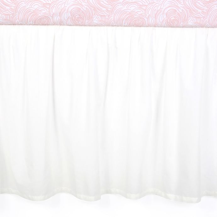 Lambs Ivy Signature Separates Cotton Crib Skirt In White Bed