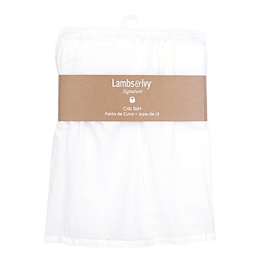 Lambs &amp; Ivy&reg; Signature Separates Cotton Crib Skirt in White. View a larger version of this product image.
