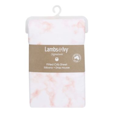 Lambs &amp; Ivy&reg; Signature Separates Marble Fitted Crib Sheet in Pink. View a larger version of this product image.