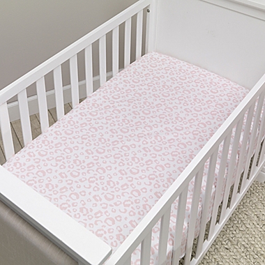 Lambs &amp; Ivy&reg; Signature Separates Leopard Fitted Crib Sheet in Pink. View a larger version of this product image.