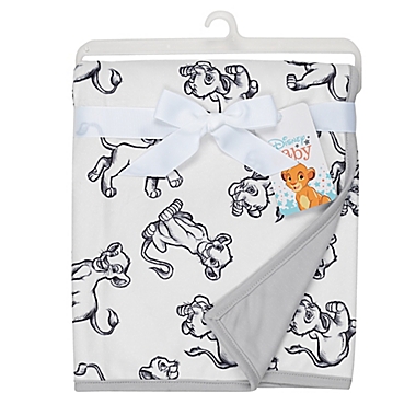 Disney&reg; The Lion King Sketch Receiving Blanket in White/Grey. View a larger version of this product image.