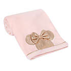 Alternate image 1 for Disney&reg; Minnie Mouse Lux Applique Receiving Blanket in Pink