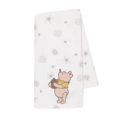 Disney&reg; Winnie the Pooh Lux Applique Receiving Blanket in Beige. View a larger version of this product image.