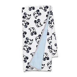 Disney® Mickey Mouse Sketch Receiving Blanket in White/Blue