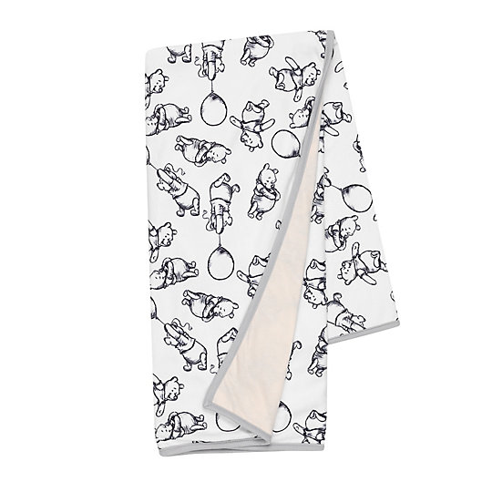 Alternate image 1 for Disney® Winnie the Pooh Sketch Receiving Blanket in White/Beige