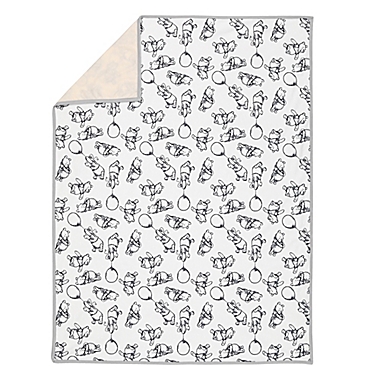 Disney&reg; Winnie the Pooh Sketch Receiving Blanket in White/Beige. View a larger version of this product image.