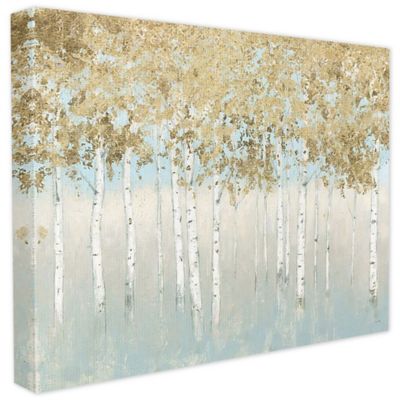 Abstract Gold Tree Landscape Canvas Wall Art