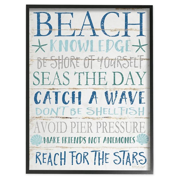 Beach Knowledge Wood Wall Art Bed Bath & Beyond
