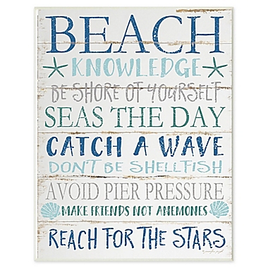Beach Knowledge Wall Plaque | Bed Bath & Beyond
