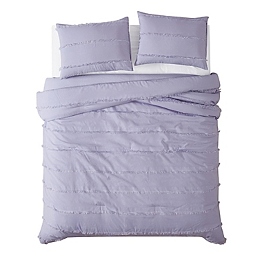 Christian Siriano NY&reg; Kristen 3-Piece Full/Queen Duvet Set in Lavender. View a larger version of this product image.
