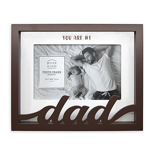 Alternate image 1 for Prinz Dad Boxed Word 8-Inch x 6.5-Inch Picture Frame in Brown