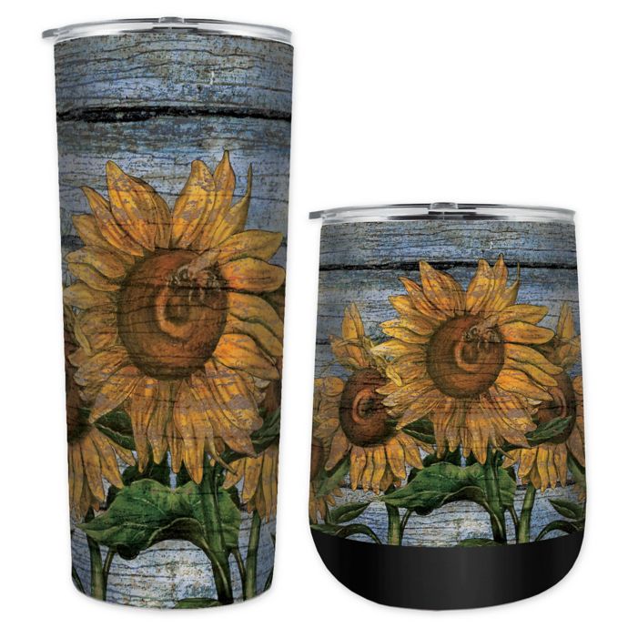 Sunflower Stainless Steel Drinkware