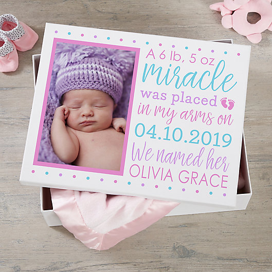 Alternate image 1 for Baby Story Personalized Photo Keepsake Memory Box Collection