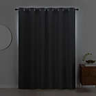 Alternate image 1 for Eclipse Mooreland 84-Inch Grommet 100% Blackout Windor Curtain Panels in Charcoal (Set of 2)