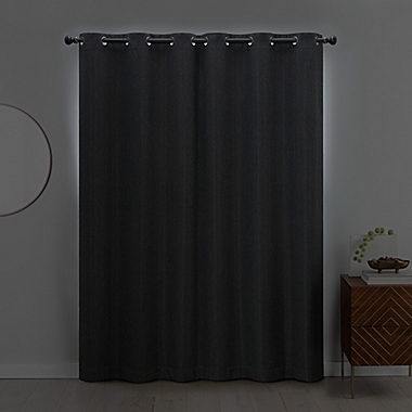 Eclipse Mooreland Grommet 100% Blackout Windor Window Curtain Panels in Charcoal (Set of 2). View a larger version of this product image.