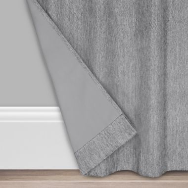 Eclipse Mooreland Grommet 100% Blackout Windor Window Curtain Panels in Charcoal (Set of 2). View a larger version of this product image.