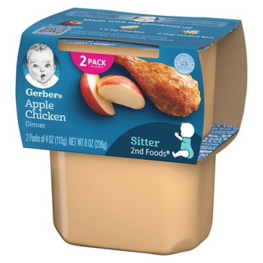 Gerber&reg; 2nd Foods&reg; 3.5 oz. Apples & Chicken (2-Pack). View a larger version of this product image.