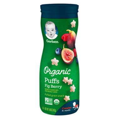 Gerber&reg; 1.48 oz. Organic Puffs Grain Snack in Fig Berry. View a larger version of this product image.