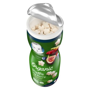 Gerber&reg; 1.48 oz. Organic Puffs Grain Snack in Fig Berry. View a larger version of this product image.