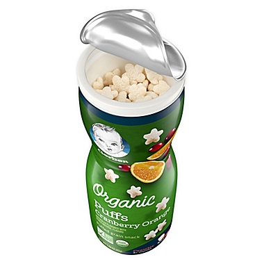 Gerber&reg; 1.48 oz. Organic Puffs Grain Snack in Cranberry Orange. View a larger version of this product image.