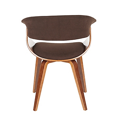 LumiSource&reg; Vintage Mod Dining Chair in Walnut/Espresso. View a larger version of this product image.