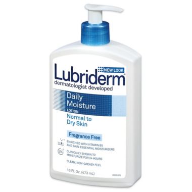 Lubriderm&reg; 16 oz. Fragrance-Free Moisturizing Lotion. View a larger version of this product image.