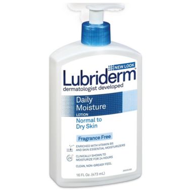Lubriderm&reg; 16 oz. Fragrance-Free Moisturizing Lotion. View a larger version of this product image.