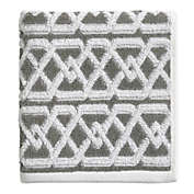 Geometric Stripe Hand Towel in Grey